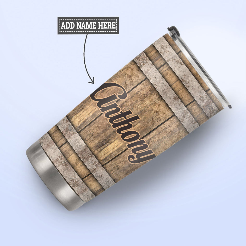 Beer Barrel Wooden Style HLM0603001Z Stainless Steel Tumbler