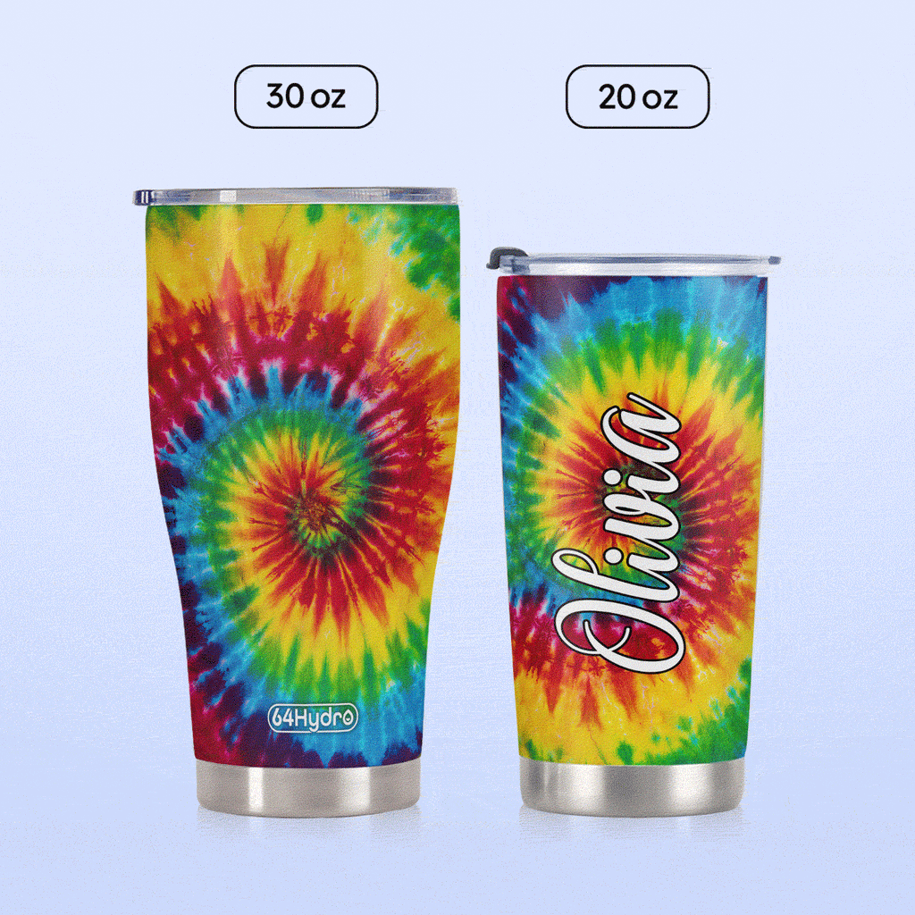 Hippie Tie Dye Tumbler KD2 HRX2511007 Stainless Steel Tumbler