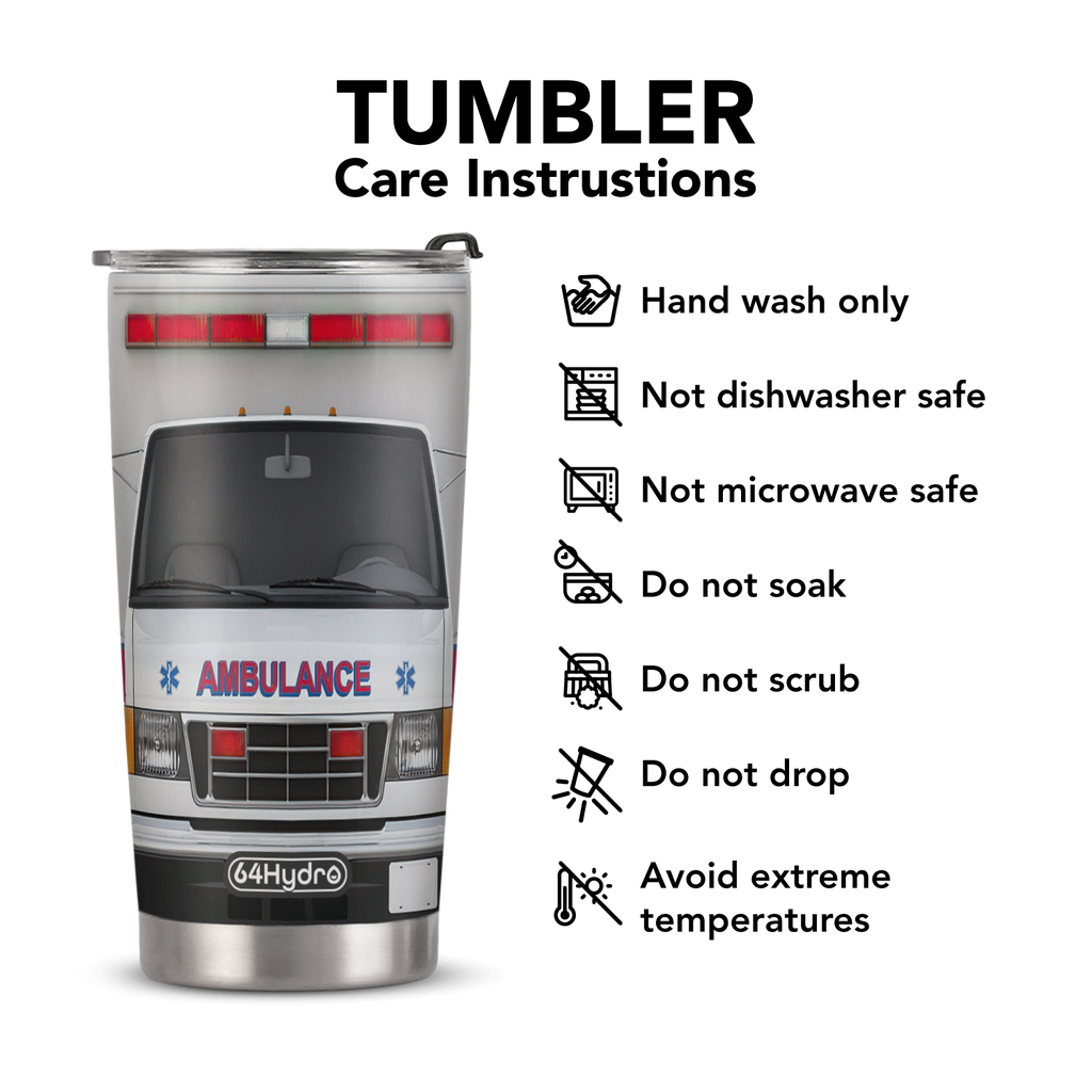 Ambulance Emergency Car ANRZ04118330AH Stainless Steel Tumbler