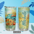 Autumn Sunflower Pumpkin Truck HTRZ28083961XB Stainless Steel Tumbler