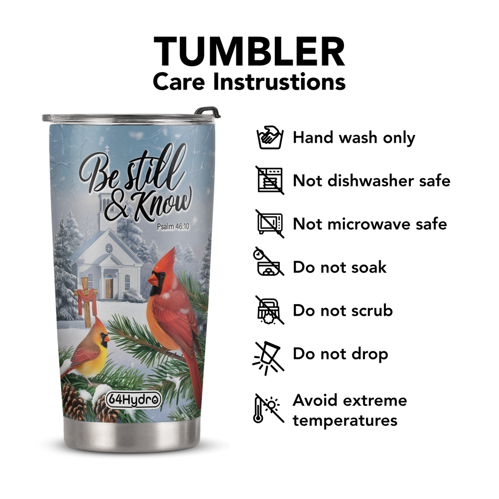 Be Still And Know Psalm 46 10 ANRZ04113531OV Stainless Steel Tumbler