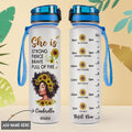 Black Woman She Is Strong Fierce Brave Full Of Fire HTRZ10087676WE Water Tracker Bottle