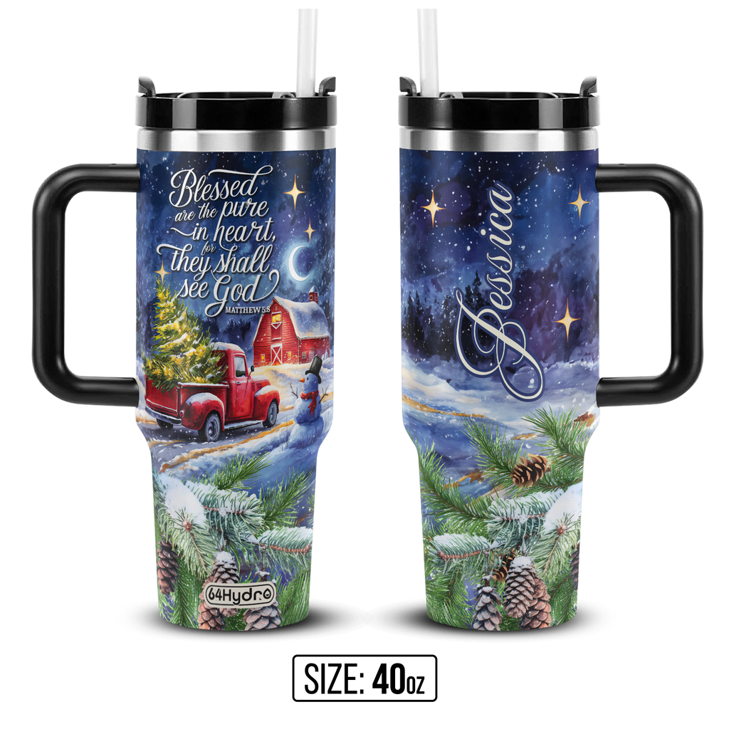 Blessed Are The Pure In Heart For They Shall See God Matthew 5 8 ANRZ04110516UH Stainless Steel Tumbler