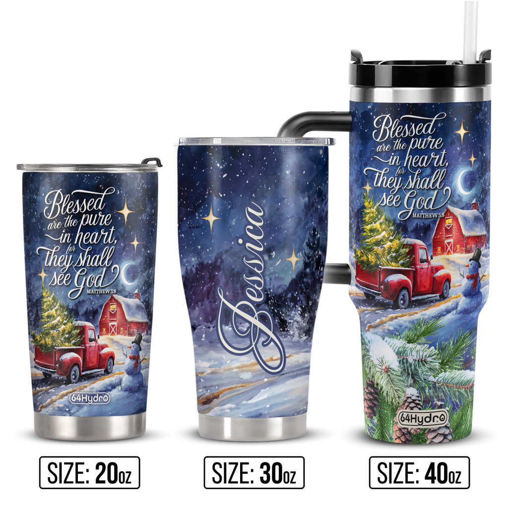 Blessed Are The Pure In Heart For They Shall See God Matthew 5 8 ANRZ04110516UH Stainless Steel Tumbler