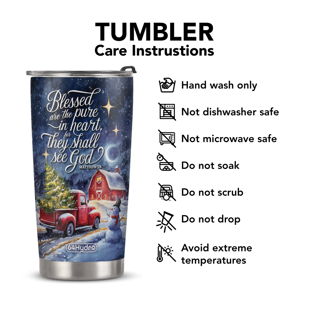 Blessed Are The Pure In Heart For They Shall See God Matthew 5 8 ANRZ04110516UH Stainless Steel Tumbler