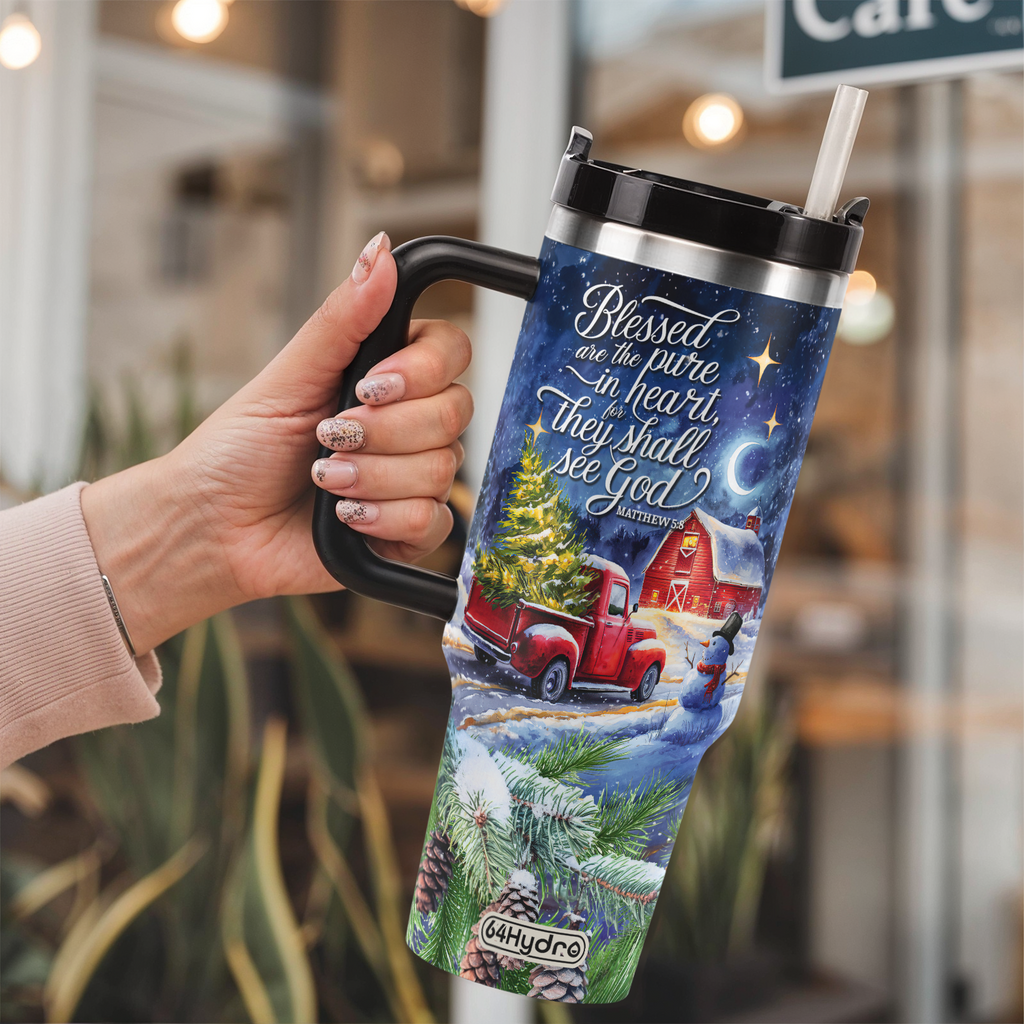 Blessed Are The Pure In Heart For They Shall See God Matthew 5 8 ANRZ04110516UH Stainless Steel Tumbler
