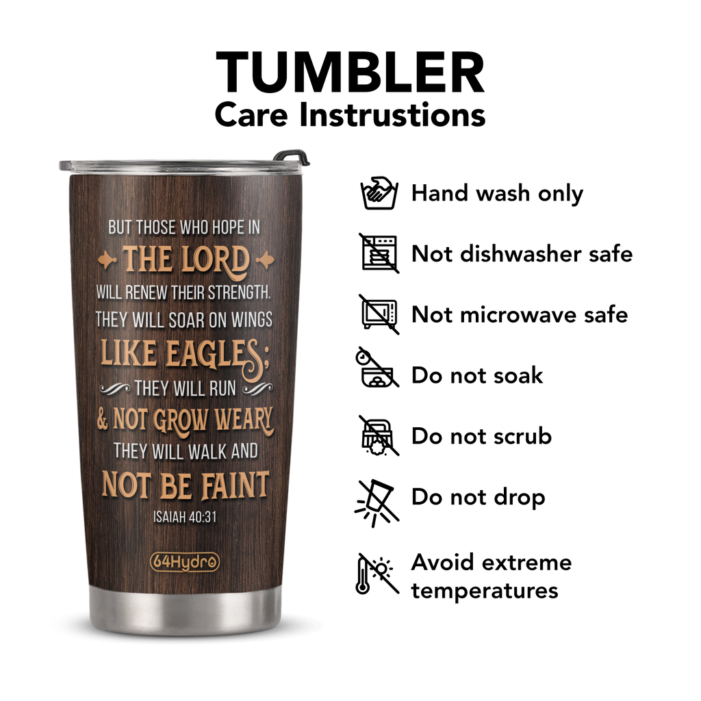 But Those Who Hope In The Lord Isaiah 40 31 ANRZ04113810EF Stainless Steel Tumbler