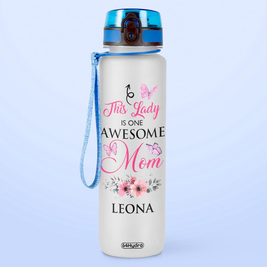 Butterfly Awesome Mom HTRZ17086585GI Water Tracker Bottle