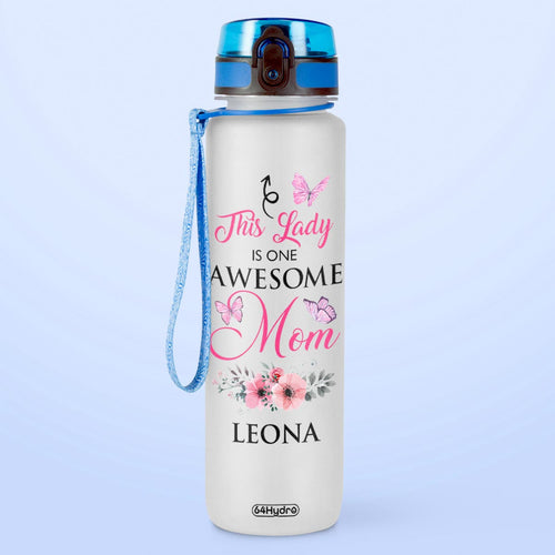 Butterfly Awesome Mom HTRZ17086585GI Water Tracker Bottle