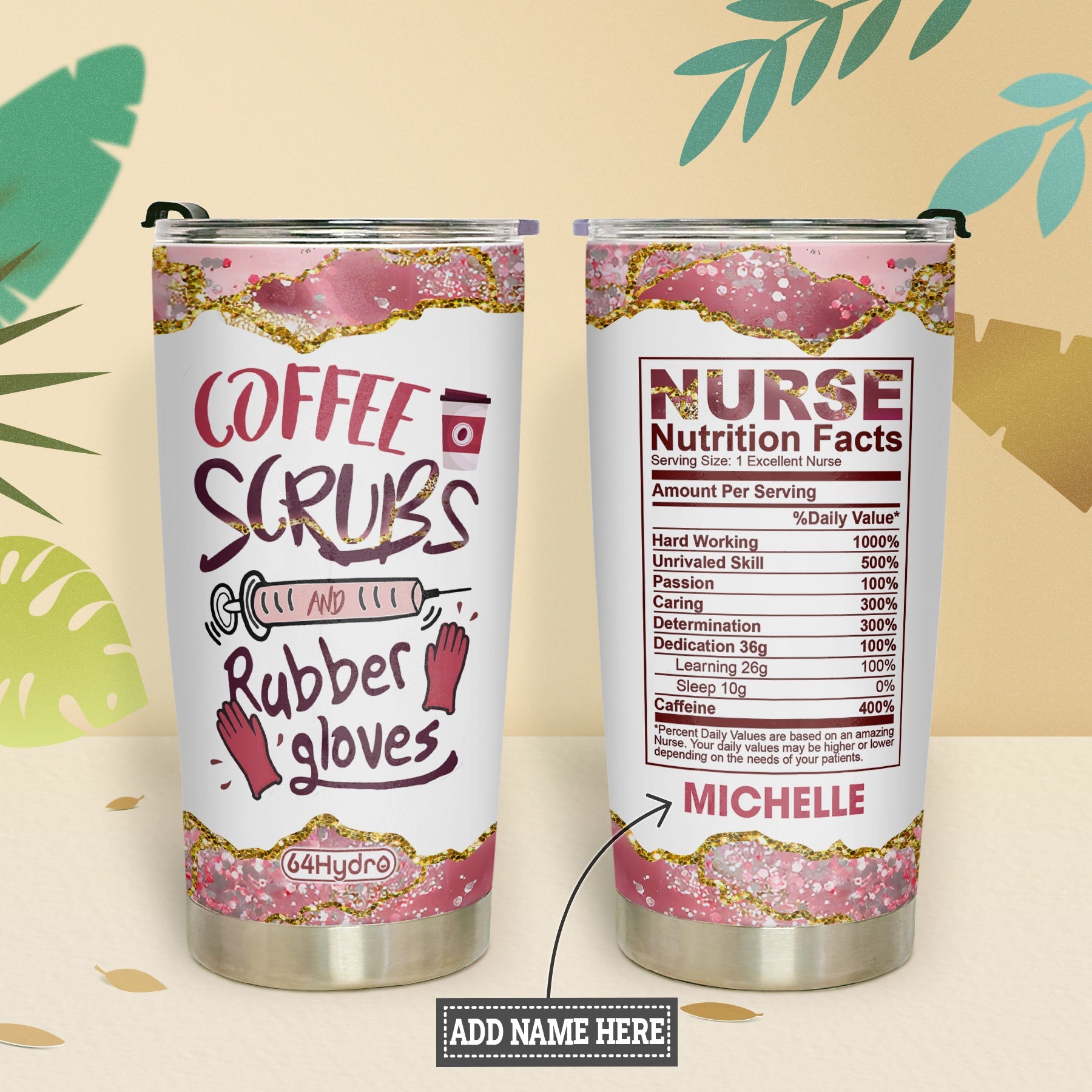 Coffee Scrubs Rubber Gloves DNRZ220623940 Stainless Steel Tumbler