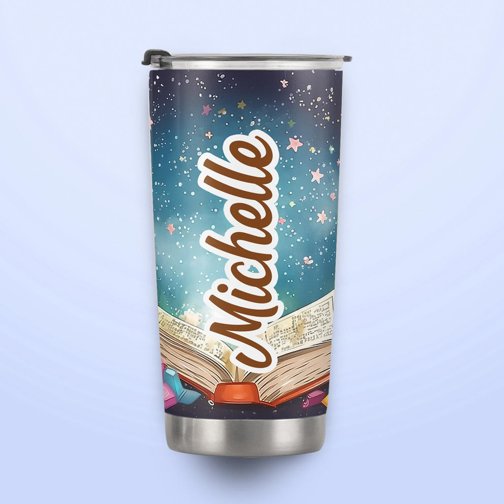 Cute Beagle Reading Books HTRZ12098017RF Stainless Steel Tumbler
