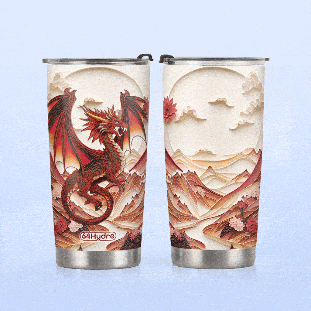 Dragon Quiling Paper HHAY070723064 Stainless Steel Tumbler
