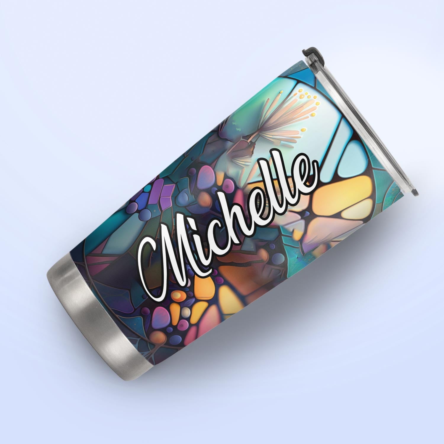 Dragonfly Abstract Art HTRZ07092122EV Stainless Steel Tumbler
