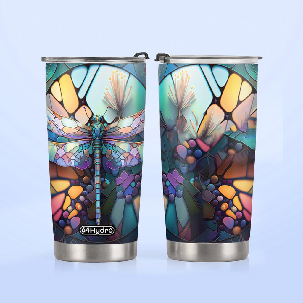 Dragonfly Abstract Art HTRZ07092122EV Stainless Steel Tumbler