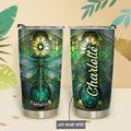 Dragonfly Emerald Crystal Mosaic HTRZ07099066JA Stainless Steel Tumbler