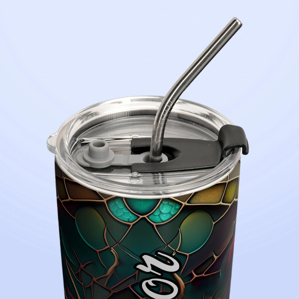 Dragonfly Ruby Mosaic HTRZ07097505NV Stainless Steel Tumbler