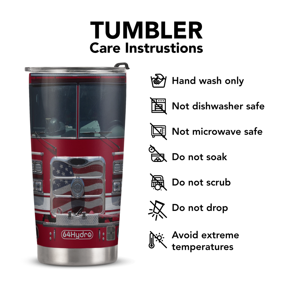 Firetruck Fire Dept ANRZ04110847YZ Stainless Steel Tumbler