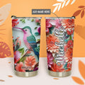 Hummingbird In Flowers Garden Paper Quiling HHAY060723377 Stainless Steel Tumbler