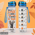 In A World Where You Can Be Anything Be Kind Daisy Elephant HTRZ10086266RQ Water Tracker Bottle