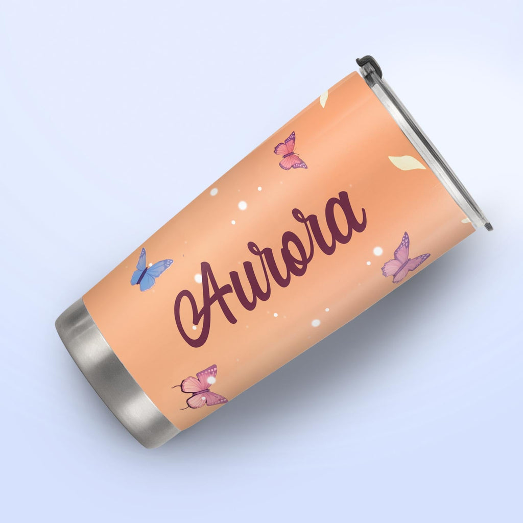 Lovely Black Woman Butterfly HHRZ20098097DP Stainless Steel Tumbler
