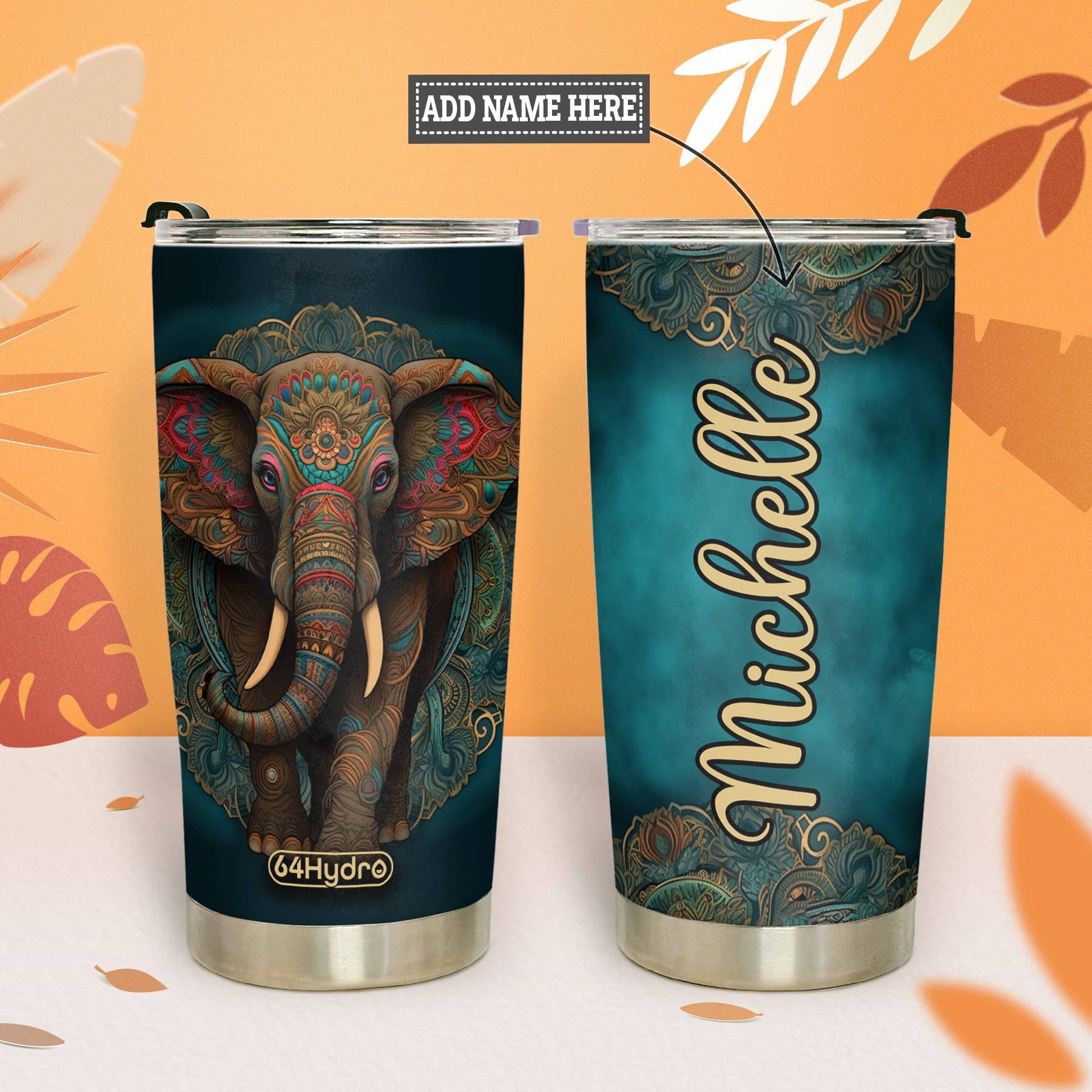 Mandala Tribal Elephant HHAY060723489 Stainless Steel Tumbler