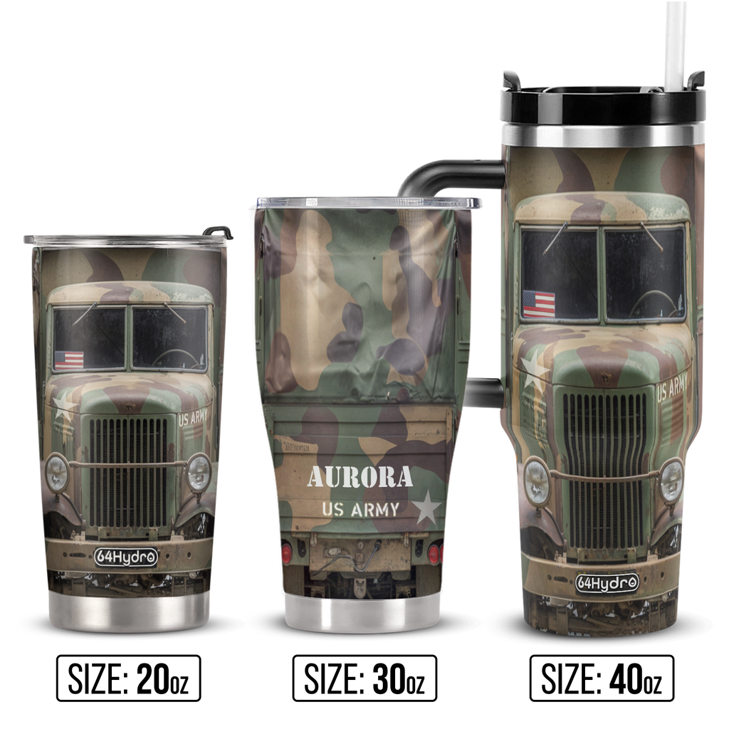 Military Truck ANRZ04114566HH Stainless Steel Tumbler
