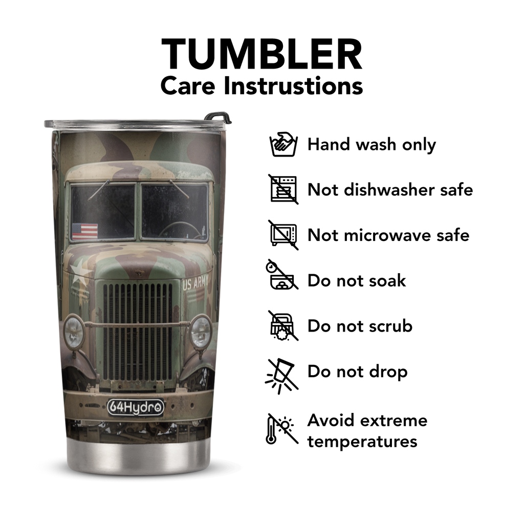 Military Truck ANRZ04114566HH Stainless Steel Tumbler