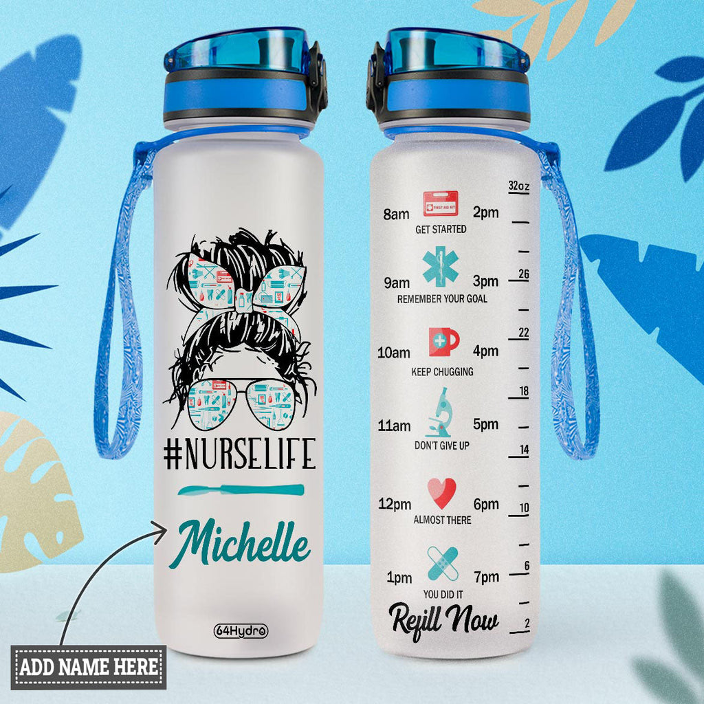 Nurse Life HHRZ09088673YI Water Tracker Bottle