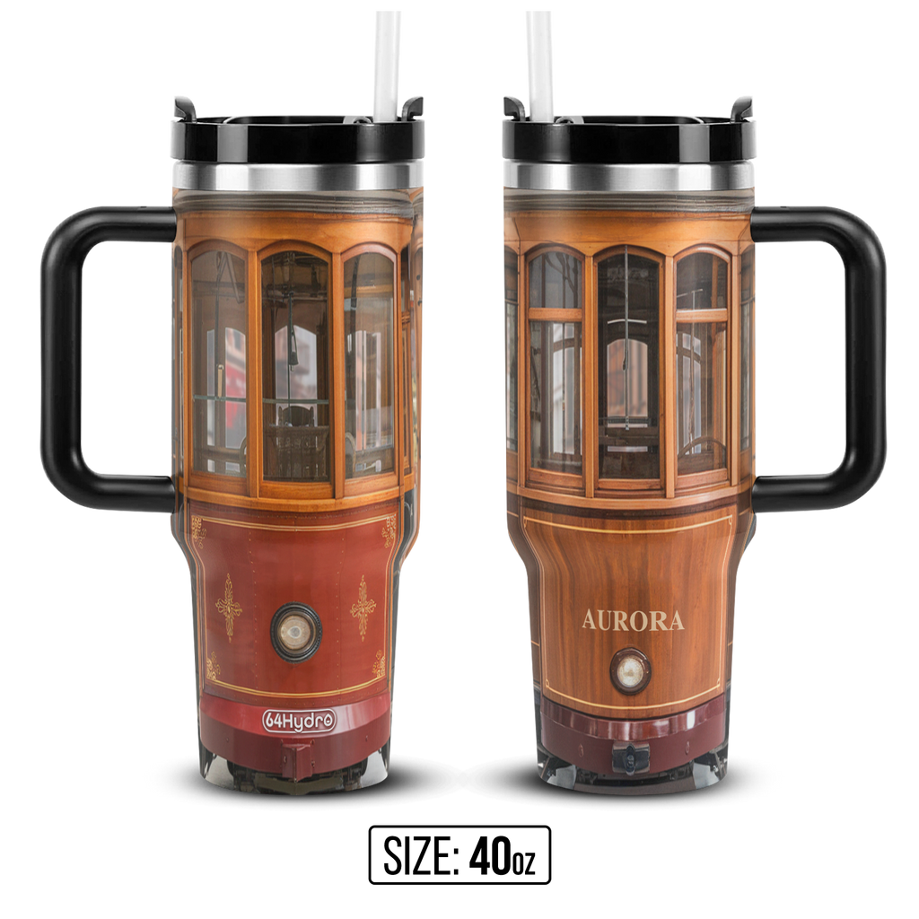 Old Vintage Tram ANRZ04114855OS Stainless Steel Tumbler