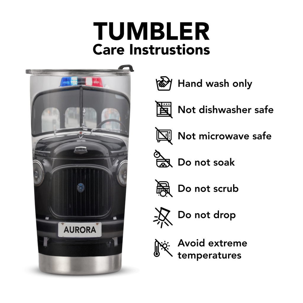 Police Transport ANRZ04116636WF Stainless Steel Tumbler