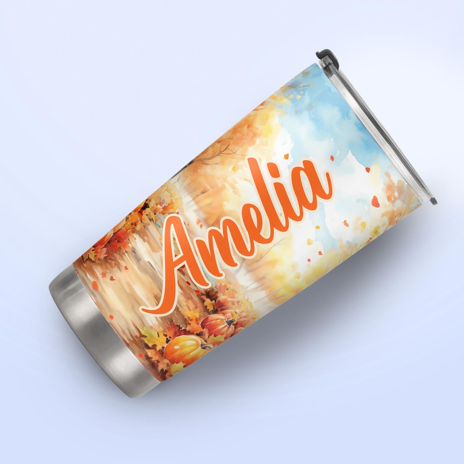 Pumpkin Truck Autumn HTRZ24087258PB Stainless Steel Tumbler