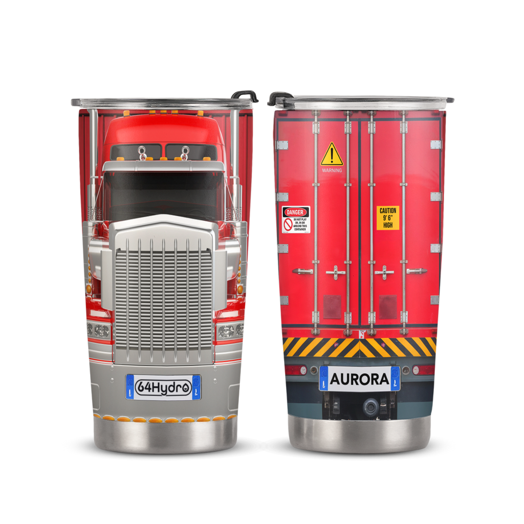 Red Long Truck HHRZ21112015EL Stainless Steel Tumbler