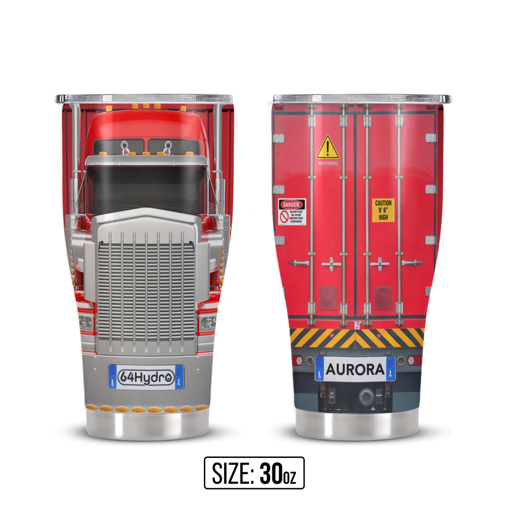 Red Long Truck HHRZ21112015EL Stainless Steel Tumbler