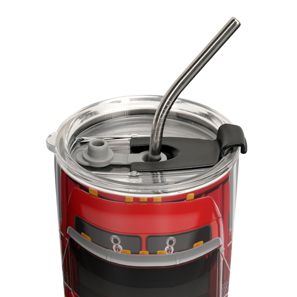 Red Long Truck HHRZ21112015EL Stainless Steel Tumbler