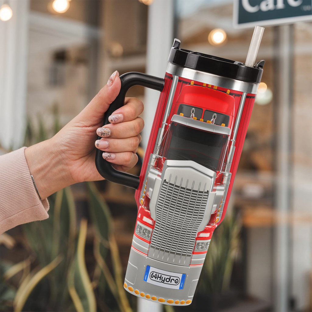 Red Long Truck HHRZ21112015EL Stainless Steel Tumbler