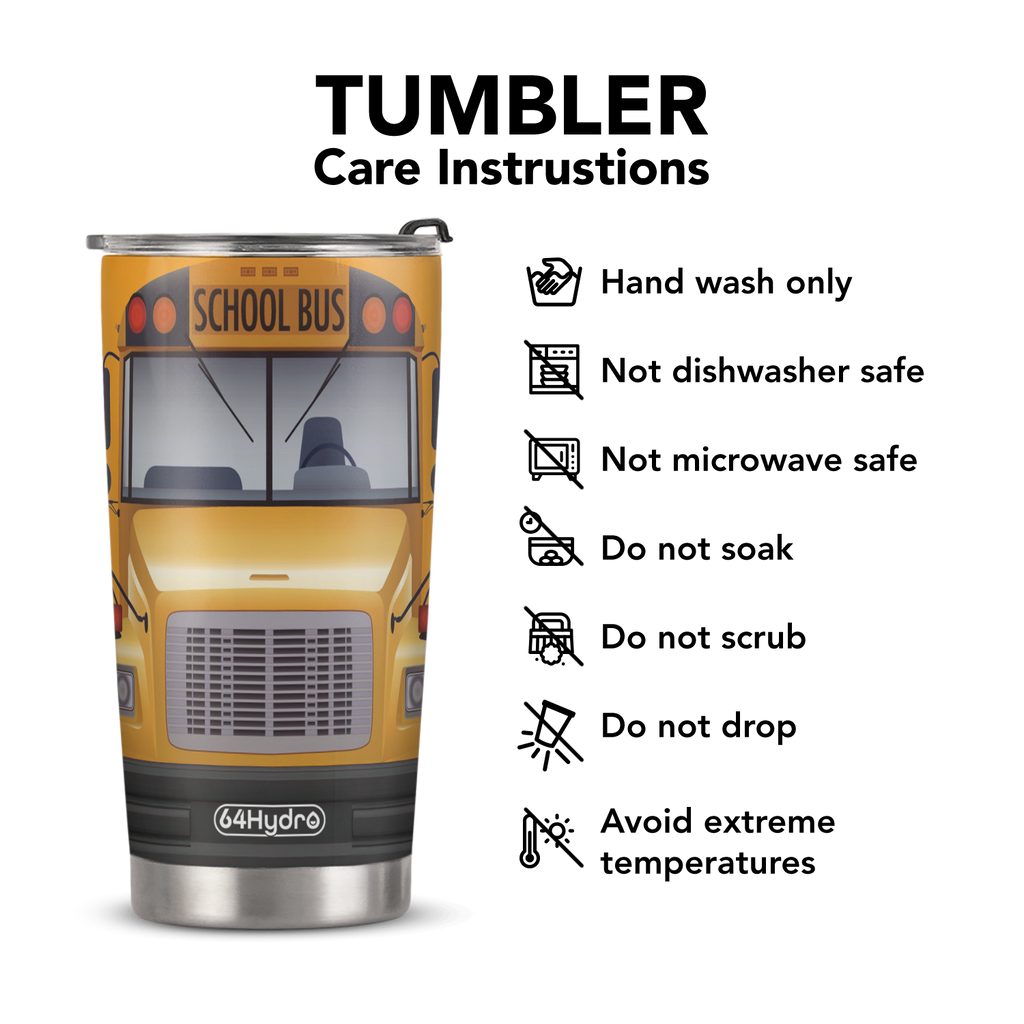 School Bus ANRZ04115289AE Stainless Steel Tumbler