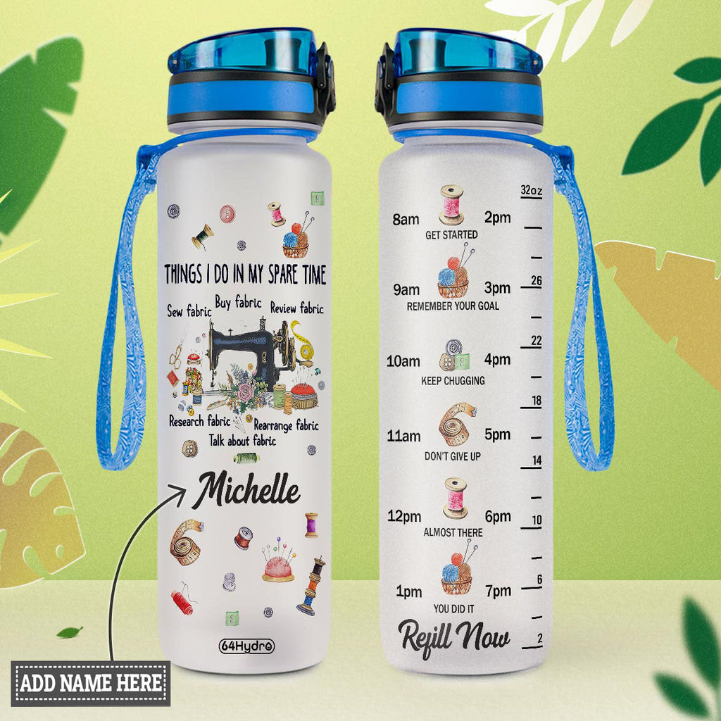 Sewing Things I Do In My Spare Time HHRZ09082988US Water Tracker Bottle