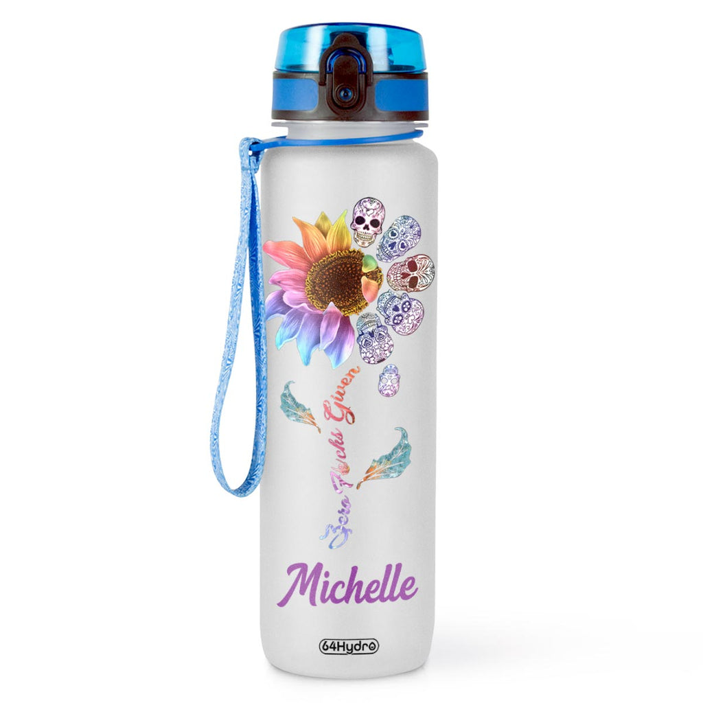 Skull Mandala Sunflower HHRZ09082547UP Water Tracker Bottle