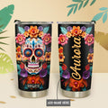 Sugar Skull Quilling Art HTRZ27099672FL Stainless Steel Tumbler