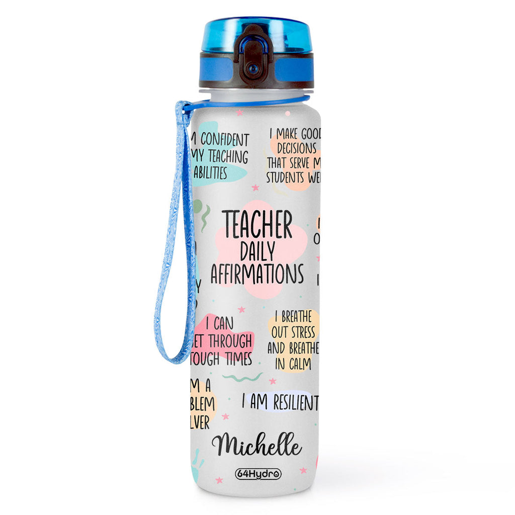 Teacher Daily Affirmations HHRZ26079653ZL Water Tracker Bottle
