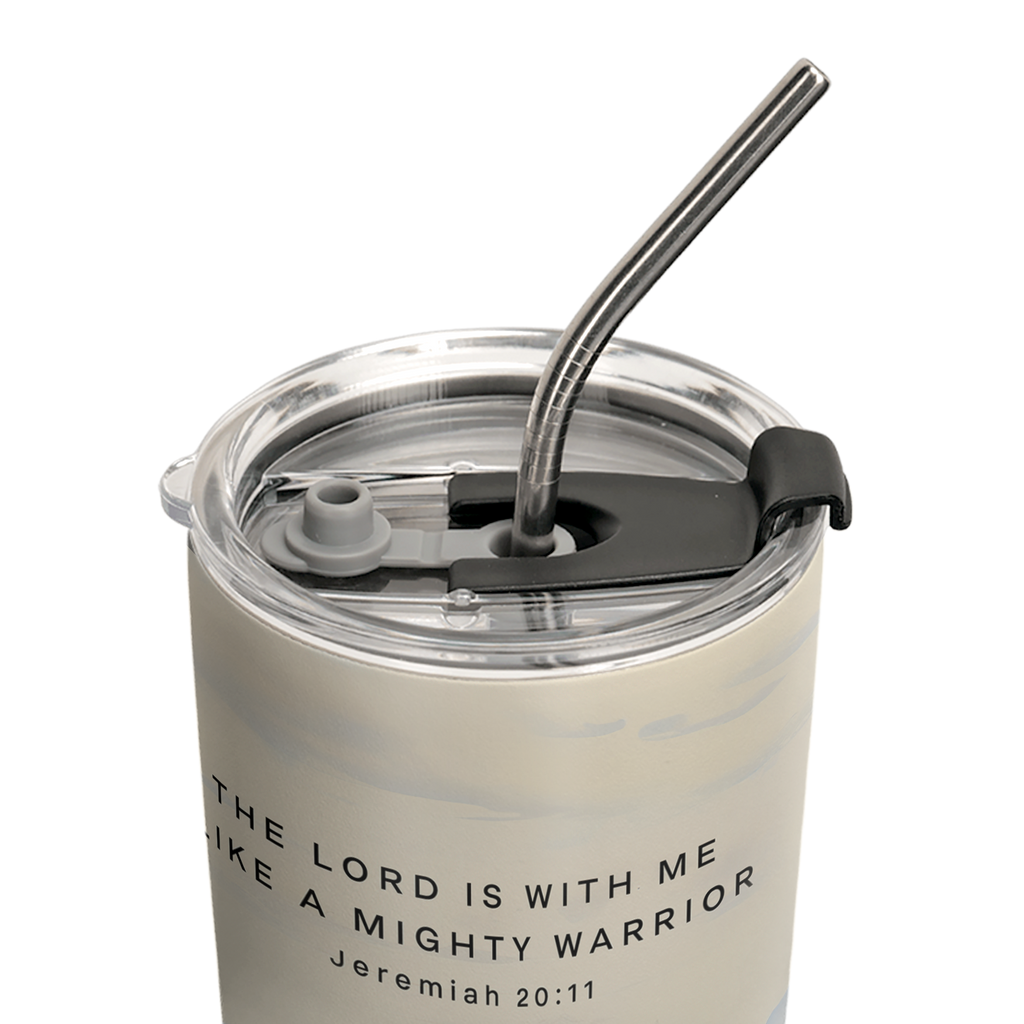 The Lord Is With Me Like A Mighty Warrior Jeremiah 20 11 Smoky Mountain ANRZ04111580VR Stainless Steel Tumbler