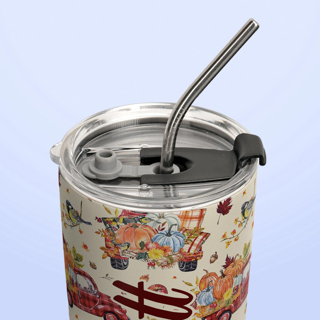 Truck Autumn Pattern HTRZ28085597TW Stainless Steel Tumbler