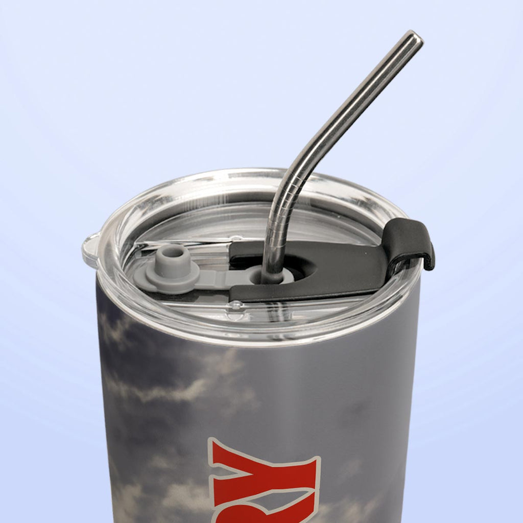Veteran Walking Through Red Flower Field HTRZ24081667UB Stainless Steel Tumbler
