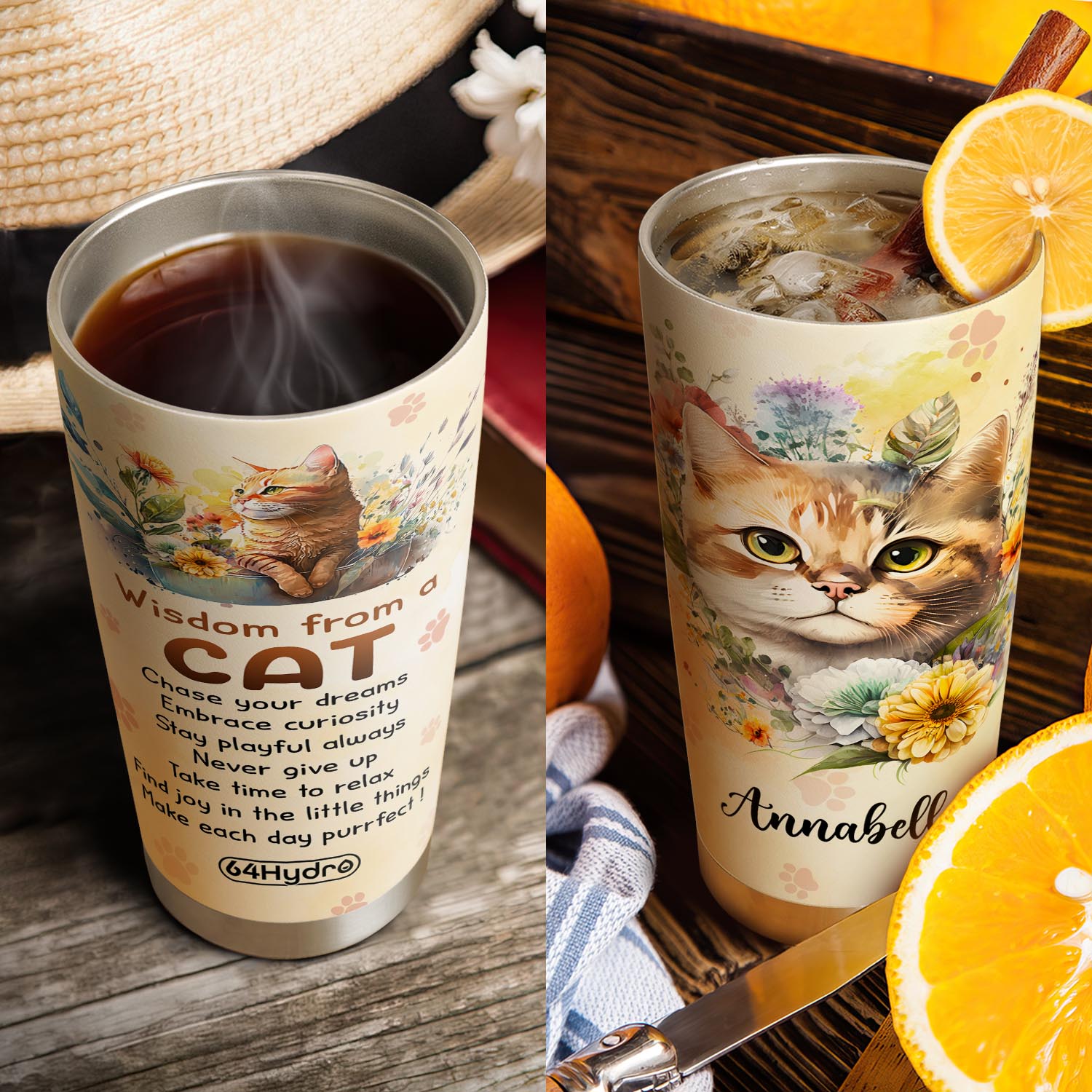 Wisdom From A Cat NNRZ030723939 Stainless Steel Tumbler