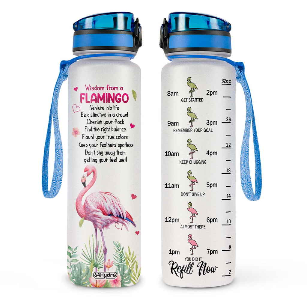 Wisdom From A Flamingo HHRZ09087661AL Water Tracker Bottle