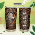 Wolf Leather Carving HHAY070723484 Stainless Steel Tumbler
