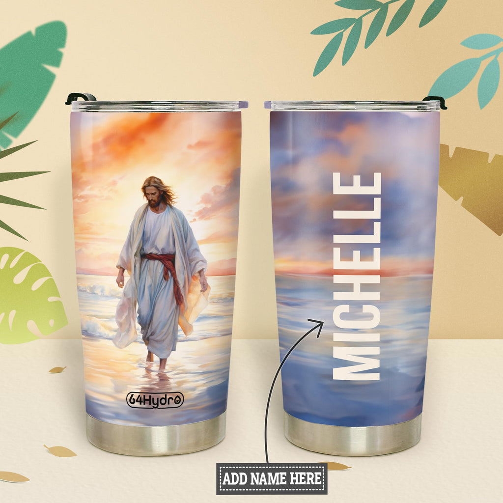 Jesus Walking On The Beach HTRZ31086550LD Stainless Steel Tumbler