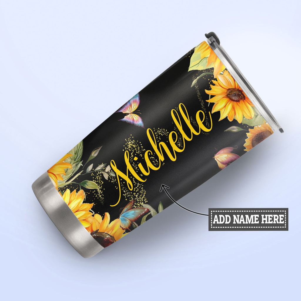 You Are My Sunshine Elephant Sunflower HHLZ280623368 Stainless Steel Tumbler